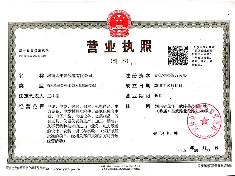 鄭州電線(xiàn)電纜批發(fā)-河南太平洋線(xiàn)纜